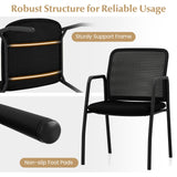 Tangkula Conference Chairs, Office Guest Chairs with Ergonomic Mesh Backrest