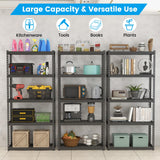 Tangkula 5-Tier Garage Storage Shelves, Heavy Duty Metal Storage Shelving Unit, 35.5" L x 15.5" W x 72" H