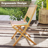 Tangkula 2/4 Pieces Folding Patio Chairs(Sun Back)