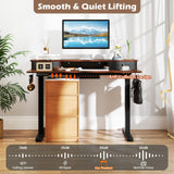 Tangkula Standing Desk with Drawers, Electric Stand-up Desk with Monitor Stand