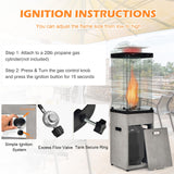 Tangkula 41,000 BTU Propane Patio Heater with Waterproof Cover