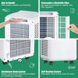 Air Conditioner Portable 9000BTU, 3-in-1 Floor AC Unit with Dehumidifier & Fan Modes