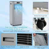 Portable Air Conditioner, 8000BTU Air Cooler with Drying, Fan, Sleep Mode