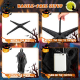 Tangkula 6.4 FT Halloween Animatronic Standing Grim Reaper with Chain