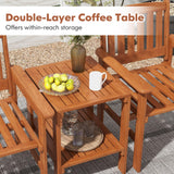 Tangkula 3 Piece Patio Conversation Set for Garden Poolside Backyard Balcony Porch