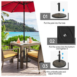 Tangkula 27 lbs Round Resin Patio Umbrella Base