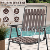 Tangkula 4 Piece Outdoor Patio Folding Dining Chairs