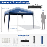 Tangkula 10x10 Ft Pop Up Canopy Tent, Easy Setup Instant Canopy with 8 Stakes