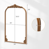 Tangkula Antiqued Gold Wall Mirror(38"L x 26"W)