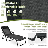 Tangkula 3-Piece Folding Outdoor Chaise Lounge Chair Set, 2 Recliner Chairs & 1 Patio Bistro Table