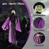 Tangkula 7.2 FT Halloween Animatronic Standing Witch