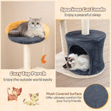 Tangkula Cat Tree Tower, 50 Inch Multi-Level Cat Tower with Cat Condo