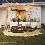 Tangkula Pop Up Bubble Tent, 11x11 Ft Oversize Outdoor Dome Tent for 6-10 People with 12 Stakes