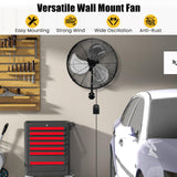 Tangkula 21 Inch Wall Mount Fan w/ Aluminum Fan Blades