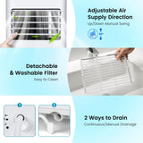 Portable Air Conditioner, 10000 BTU Powerful AC Unit with Remote Control and 4 Casters