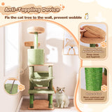 Tangkula Cactus Cat Tree, 63 Inch Tall Cat Tower with Sisal Scratching Posts