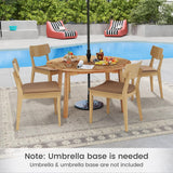 Tangkula Outdoor Round Dining Table for 4-6 People