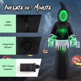 Tangkula 8 FT Giant Halloween Inflatable Ghost with Lighted Mirror Face