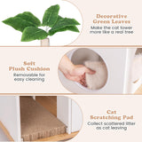 Tangkula Cat Tree with Litter Box Enclosure, 2-in-1 Cat Tower with Condo