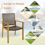 Patio Dining Chairs Set of 4 - Tangkula