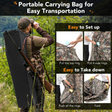 Tangkula 3-in-1 Hunting Blind for 2-4 Person, 360 Degree See Through Ground Blind with Skylight