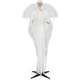 Tangkula 8.3 ft Halloween Standing Haunted Angel, Voice Activated Animatronic Ghost w/Lighted Eyes