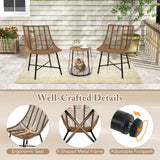 Tangkula 3 Pieces Outdoor Furniture Set with Pet House