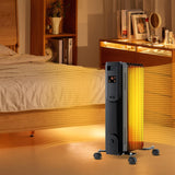 Tangkula Oil Filled Radiator Heater, 1500W Electric Radiant Heater with Remote, LED Display