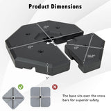 Tangkula 4PCS Patio Cantilever Offset Umbrella Base Weight Stand