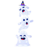 Tangkula 4 FT Halloween Lighted Stacked 3 Ghosts