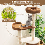 75 Inch Tall Cat Tree for Indoor Cats - Tangkula