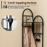 Tangkula Corner Hall Tree, 71 Inch Tall Entryway Coat Rack with Shoe Bench & 4 Storage Shelves