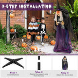 Tangkula 6 FT Halloween Standing Animated Witch with Candy Dish