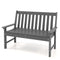 2-Person Outdoor Garden Park Bench, All-Weather HDPE Patio Loveseat Chair  - Tangkula