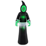 Tangkula 8 FT Giant Halloween Inflatable Ghost with Lighted Mirror Face