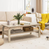 Tangkula 2-Tier Coffee Table