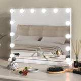 Tangkula Vanity Mirror with Light, 22" x 17" Makeup Mirror with 14 Bulbs