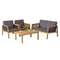 Tangkula Outdoor Acacia Wood Furniture Set - Tangkula