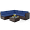 6 Pieces Patio Furniture Set, Navy - Tangkula