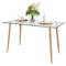  Glass Dining Table, Modern Rectangular Table - Tangkula