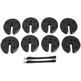 Tangkula Set of 4/6/8 Canopy Weights, 30lbs Weight Plate Kit with No-Pinch Design for Easy Installation and Removal