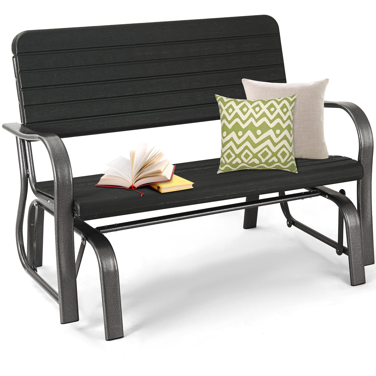 Metal discount glider bench