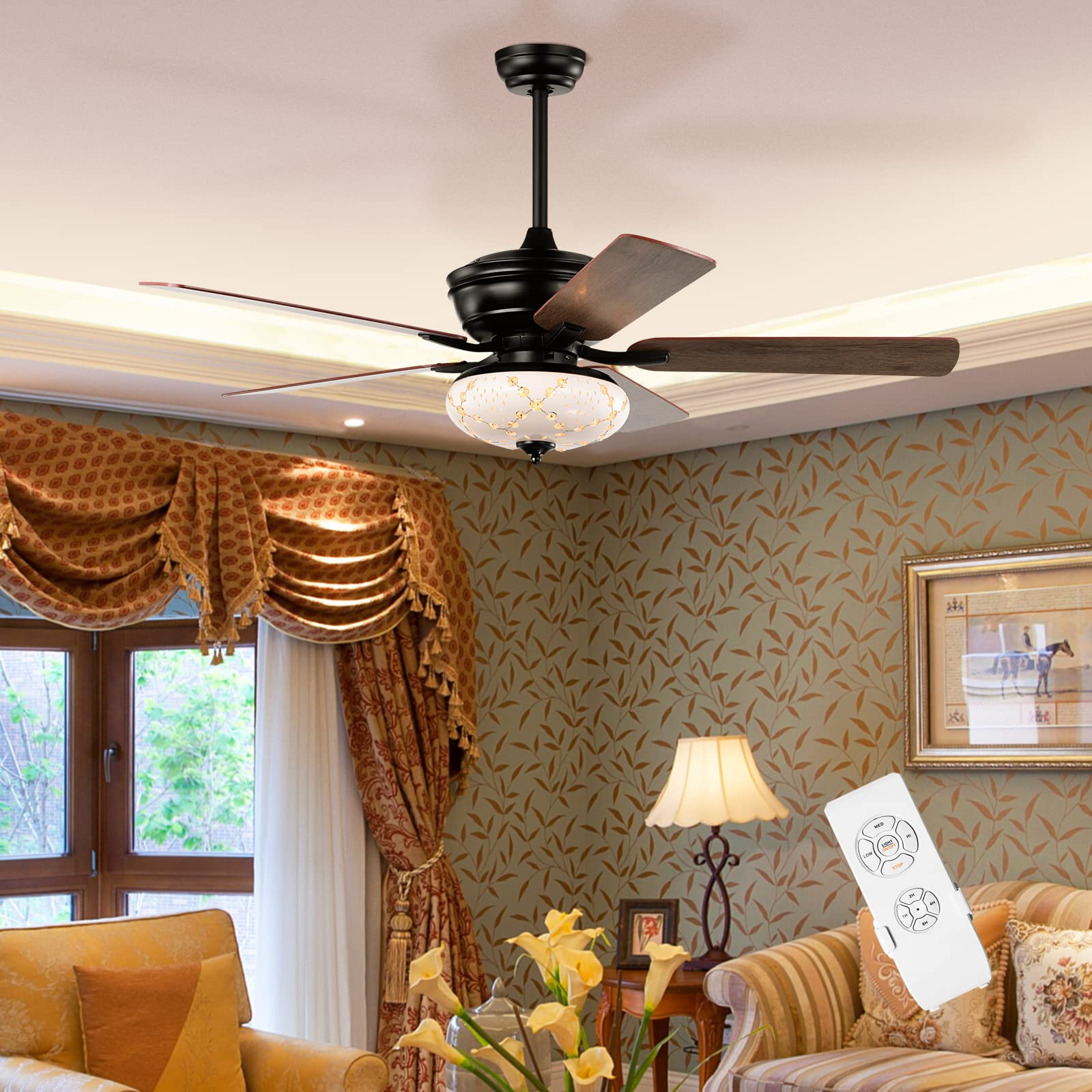 Tangkula 52-Inch Ceiling Fan with Remote Control – tangkula