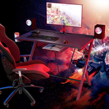 Tangkula Gaming Desk, E-Sport Gaming Workstation, Multifunctional Computer Desk Gamer Desk