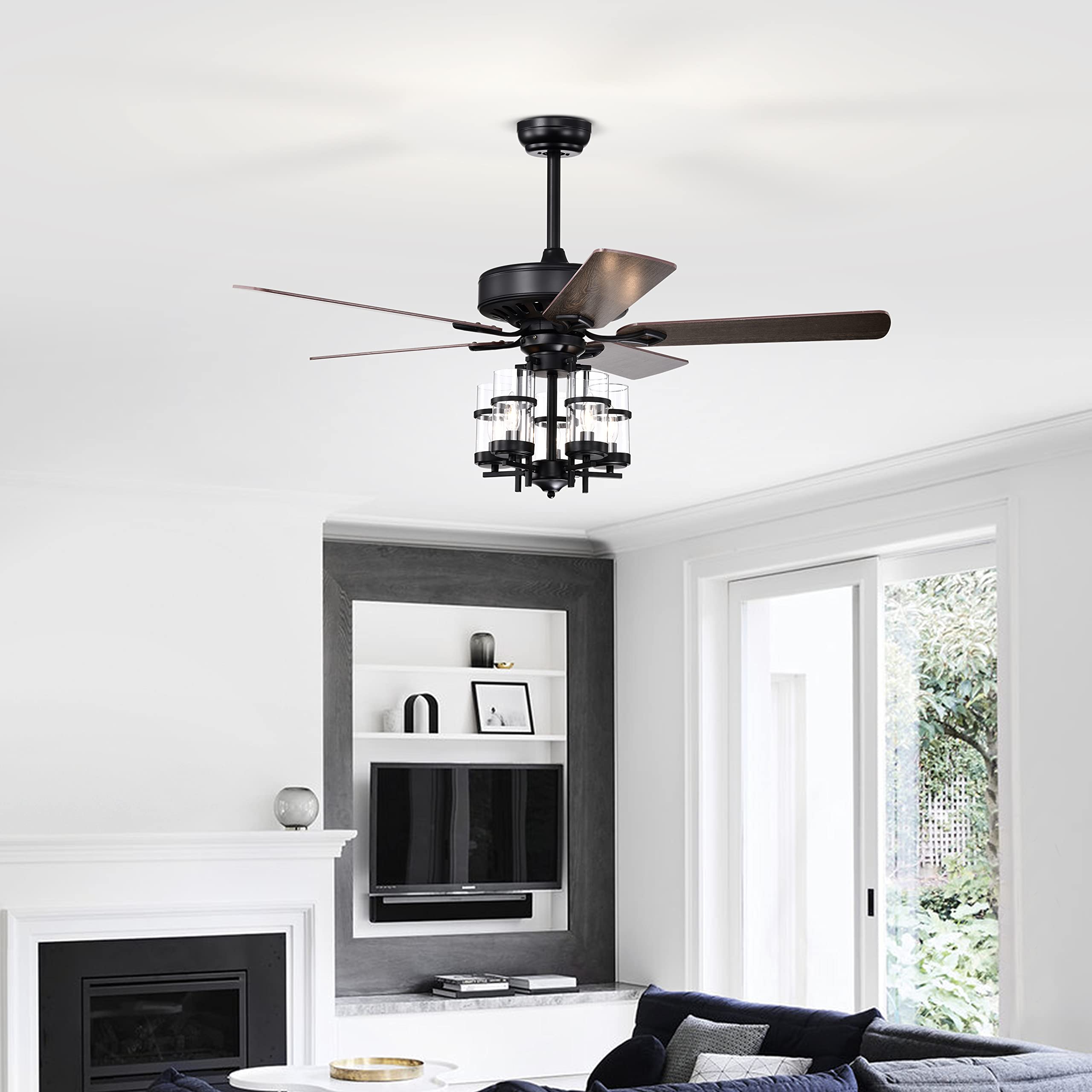 50-Inch Ceiling Fan Light, Classic Ceiling Fan Lamp with Explosion-p –  tangkula