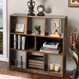 Tangkula 8 Cubes Industrial Wooden Bookcase, Freestanding Bookshelf with Open Shelves