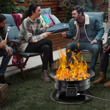 Tangkula Outdoor Portable Propane Gas Fire Pit, 58,000 BTU Gas Fire Pit with Cover, Carry Strap & Lava Rocks