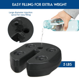 Tangkula Set of 4/6/8 Canopy Weights, 30lbs Weight Plate Kit with No-Pinch Design for Easy Installation and Removal