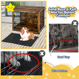 Tangkula Dog Crate Furniture with Removable Tray/Felt Mat