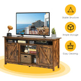 Industrial TV Stand with Barn Doors for TVs up to 65 Inches